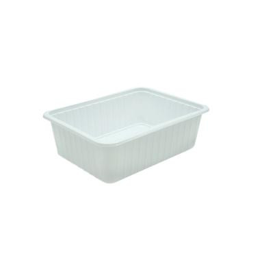CS. SZÖGLETES ALJ PP FEHÉR 750 ml (50db)