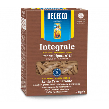 PENNE R. WHOLE GRAIN  500gr DE CECCO 
