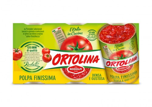 Finely chopped tomatoes, 3x400g Ortolina