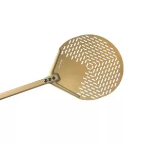 KEREK PIZZALAPÁT GOLD lyukas 20cm IV-20F
