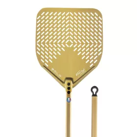 SZÖGLETES LYUKAS PIZZALAPÁT GOLD 36cm G-37RF/150