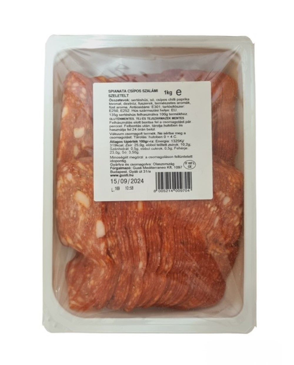 SZELETELT SPIANATA PICCANTE 1kg