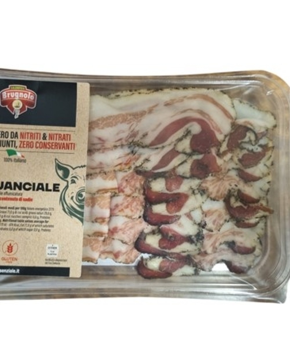 SZELETELT GUANCIALE 70g Nitrit és tartósítószer mentes BRUGNOLO